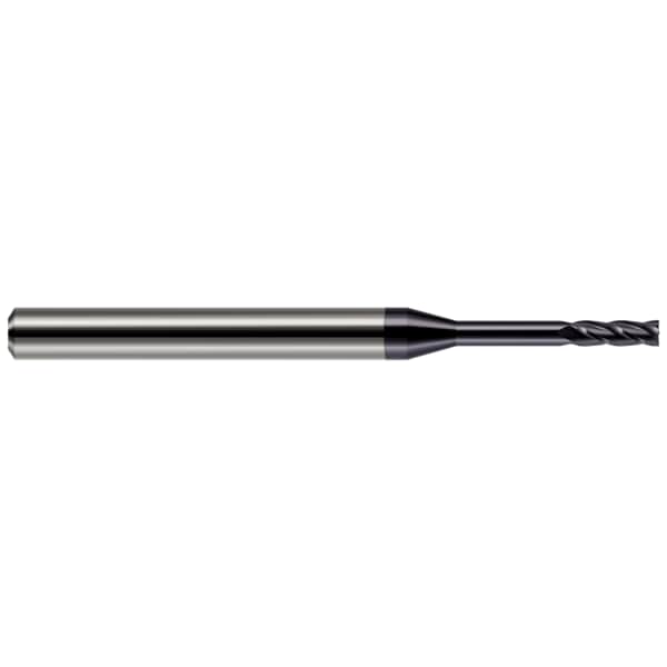 Miniature End Mill - 4 Flute - Square, 0.2500" (1/4), Finish - Machining: AlTiN